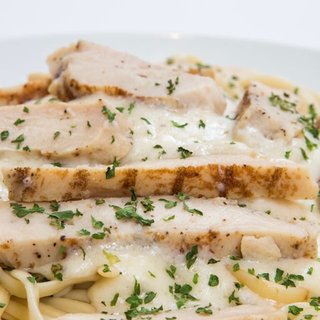 Chicken Fettuccine Alfredo.