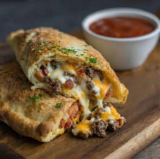 Bacon Cheeseburger Calzone.