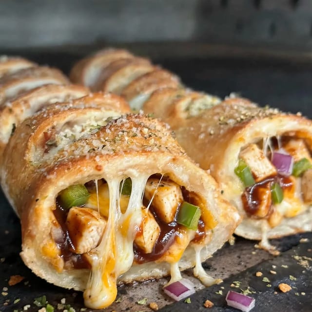 BBQ Chicken Stromboli.
