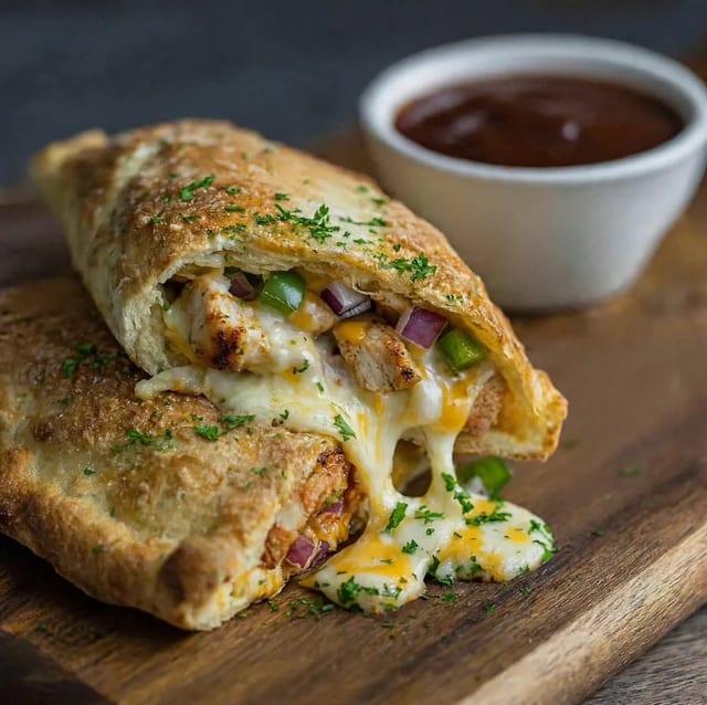 BBQ Chicken Calzone.