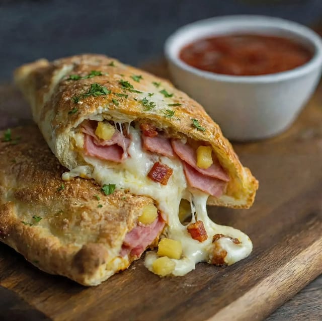 Hawaiian & Bacon Calzone.