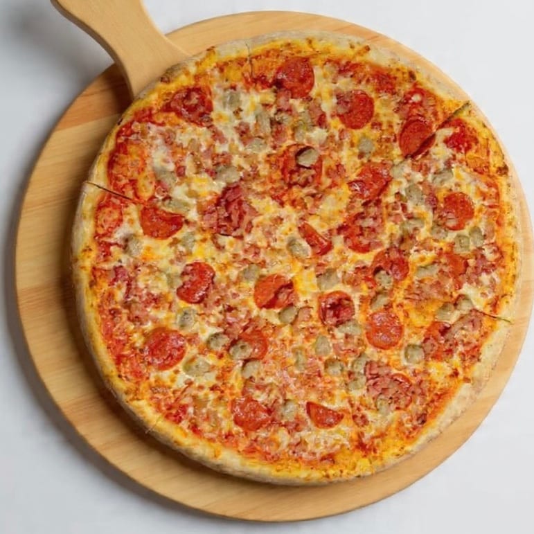 Meat Trio Pizza.