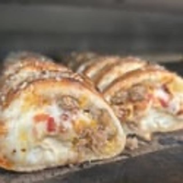 Bacon Cheeseburger Stromboli.