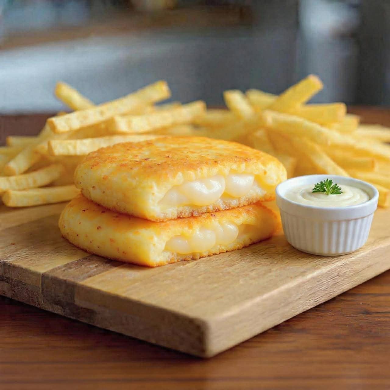 2 Fish Patties & Fries w/Tartar Sauce.