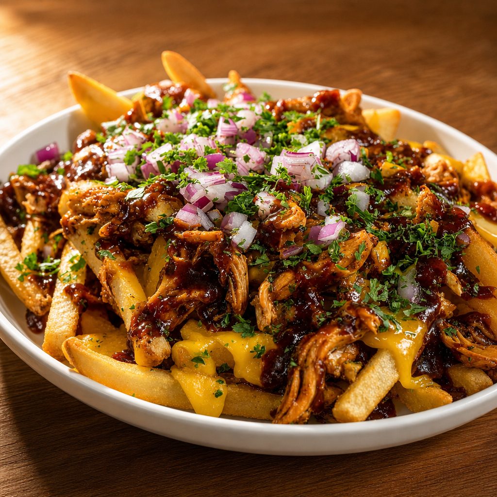 BBQ Chicken Loaded Fries.