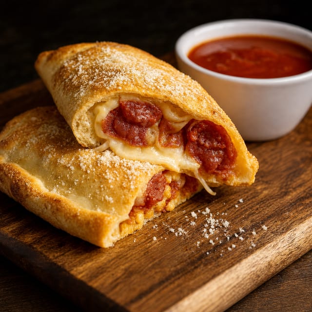 Meat Trio Calzone.