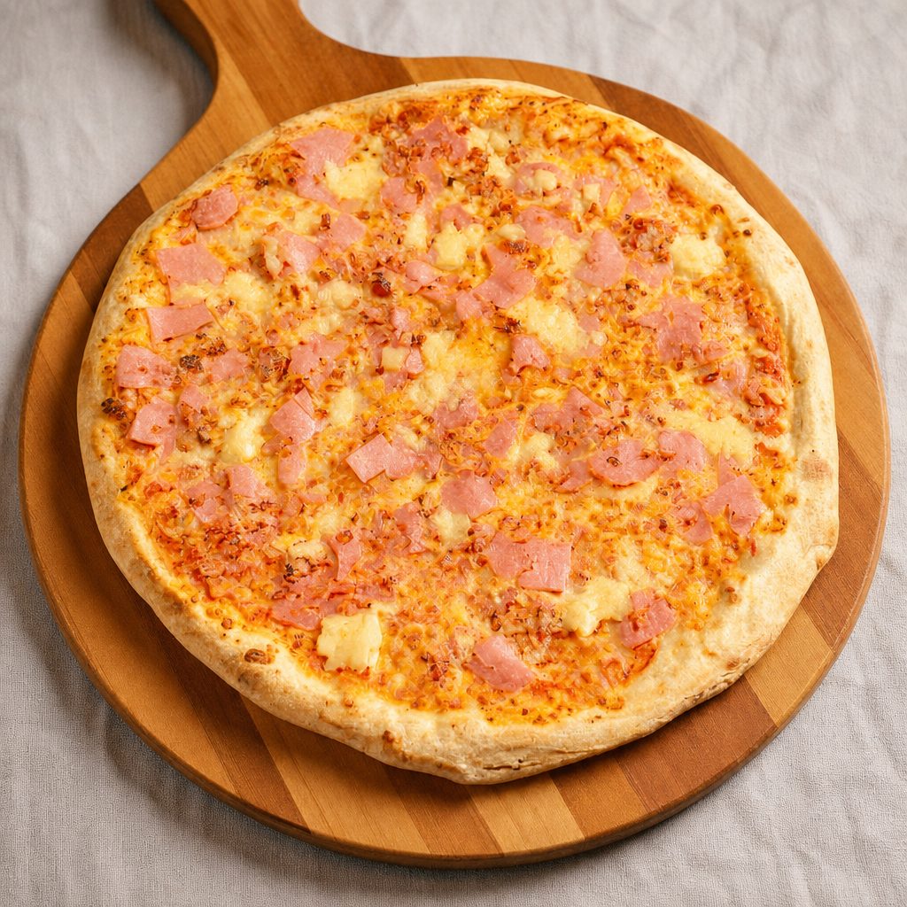Hawaiian & Bacon Pizza.