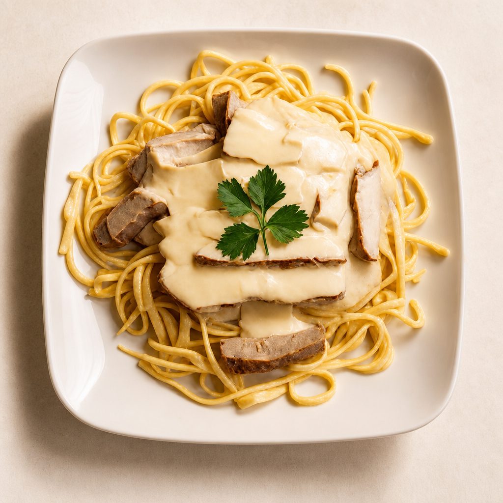 Chicken Fettuccine Alfredo.