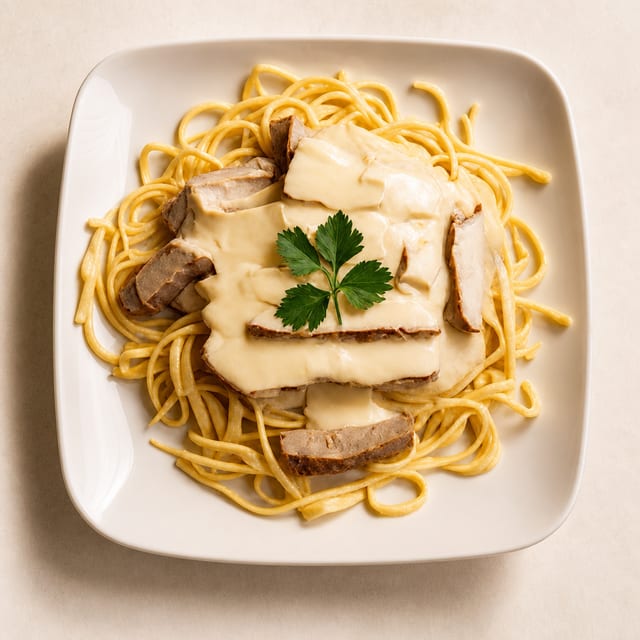 Chicken Fettuccine Alfredo.