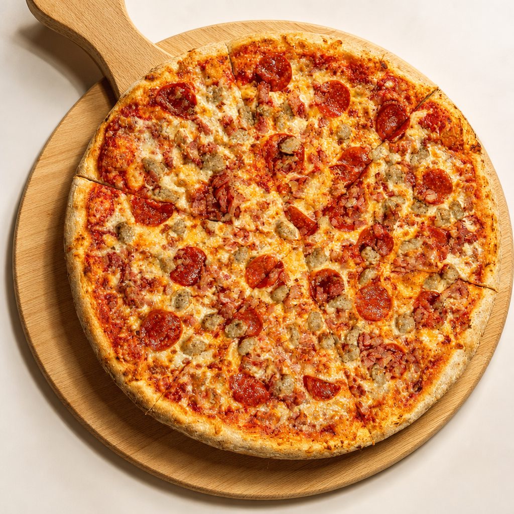 Meat Trio Pizza.