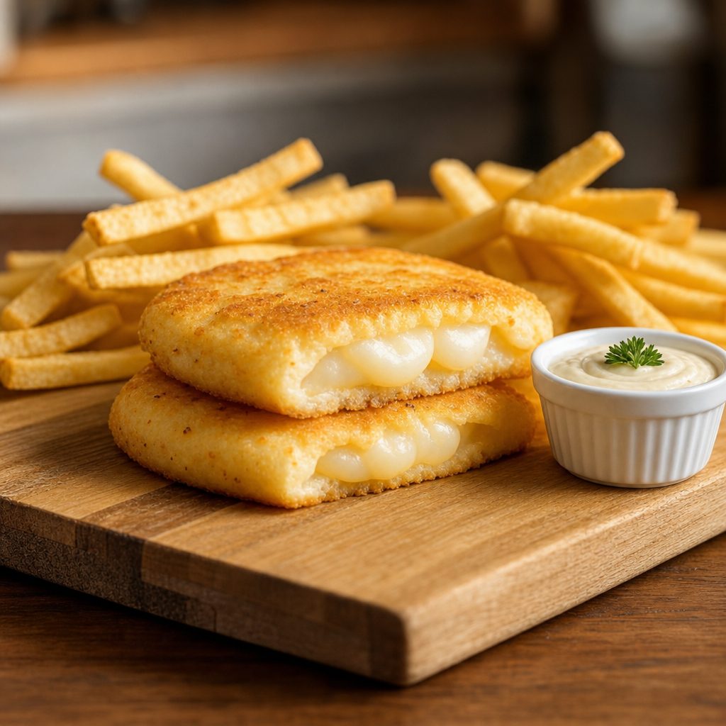 2 Fish Patties & Fries w/Tartar Sauce.