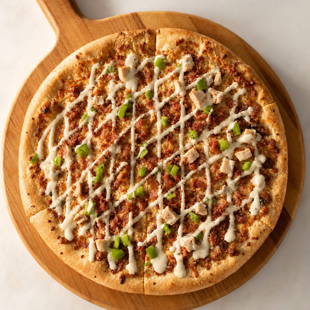 Chicken Bacon Ranch Pizza.