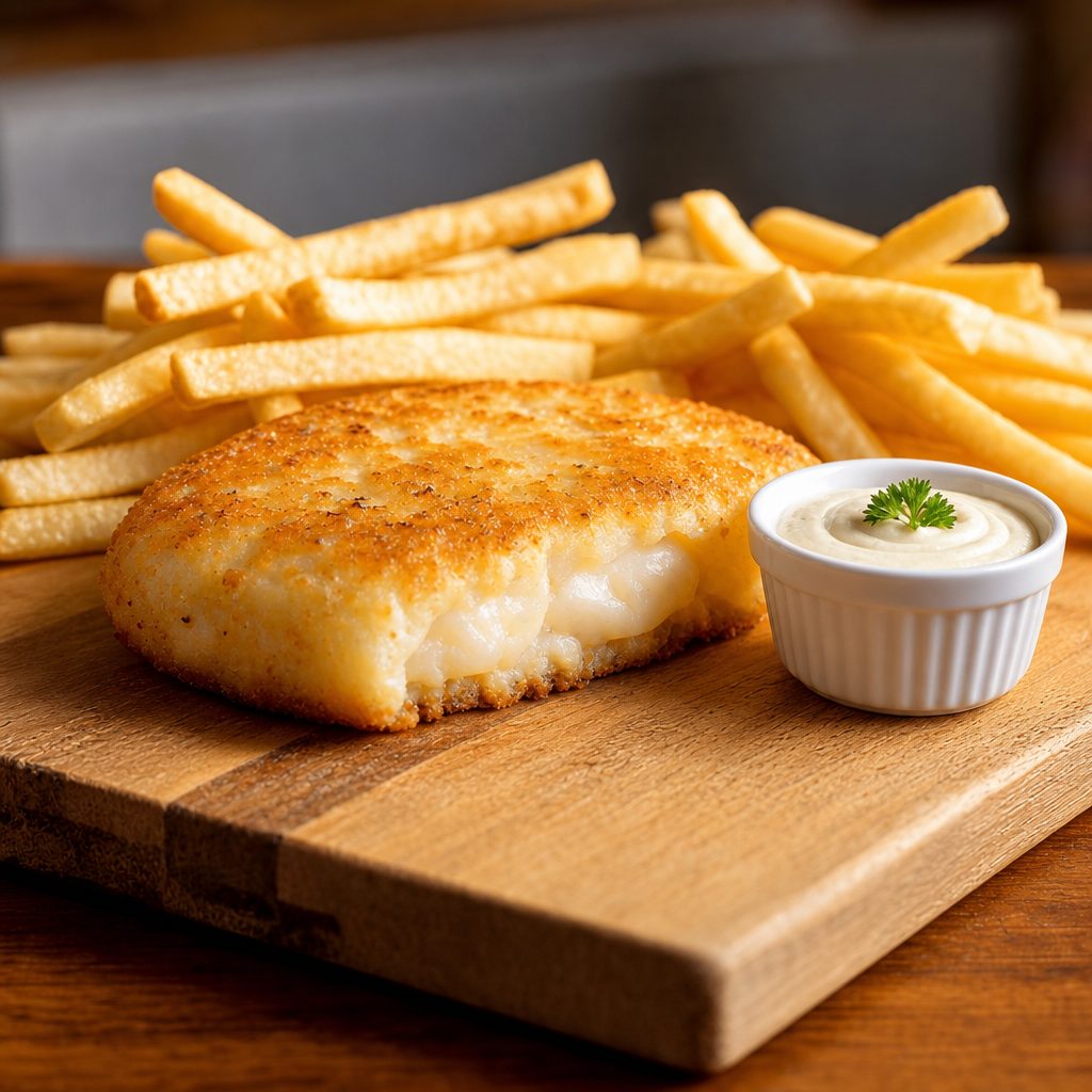 Fish Patty & Fries w/Tartar Sauce.