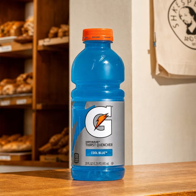 Bottle Cool Blue Gatorade.