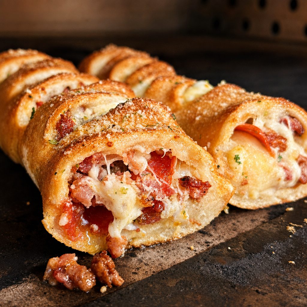 Meat Trio Stromboli.