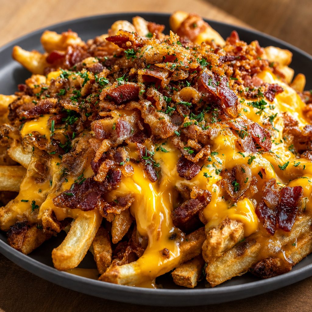 Bacon & Cheese Loaded French Fries.